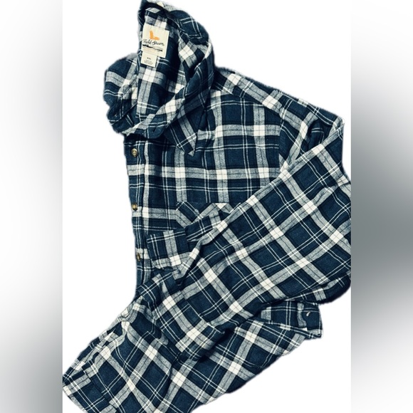 Field & Stream Men's blue black
plaid lightweight flannel size 4XL EUC - Picture 3 of 8